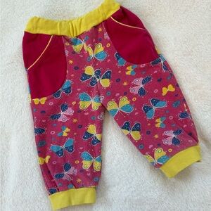 Colorful Butterfly Print Pants